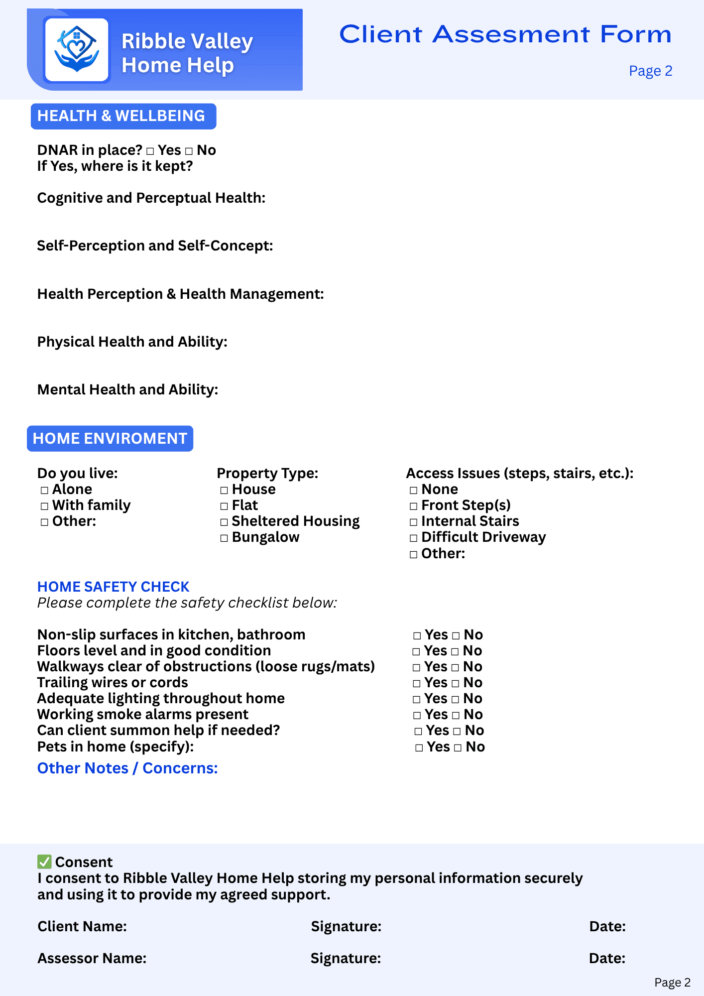 rvhh client ass form 2