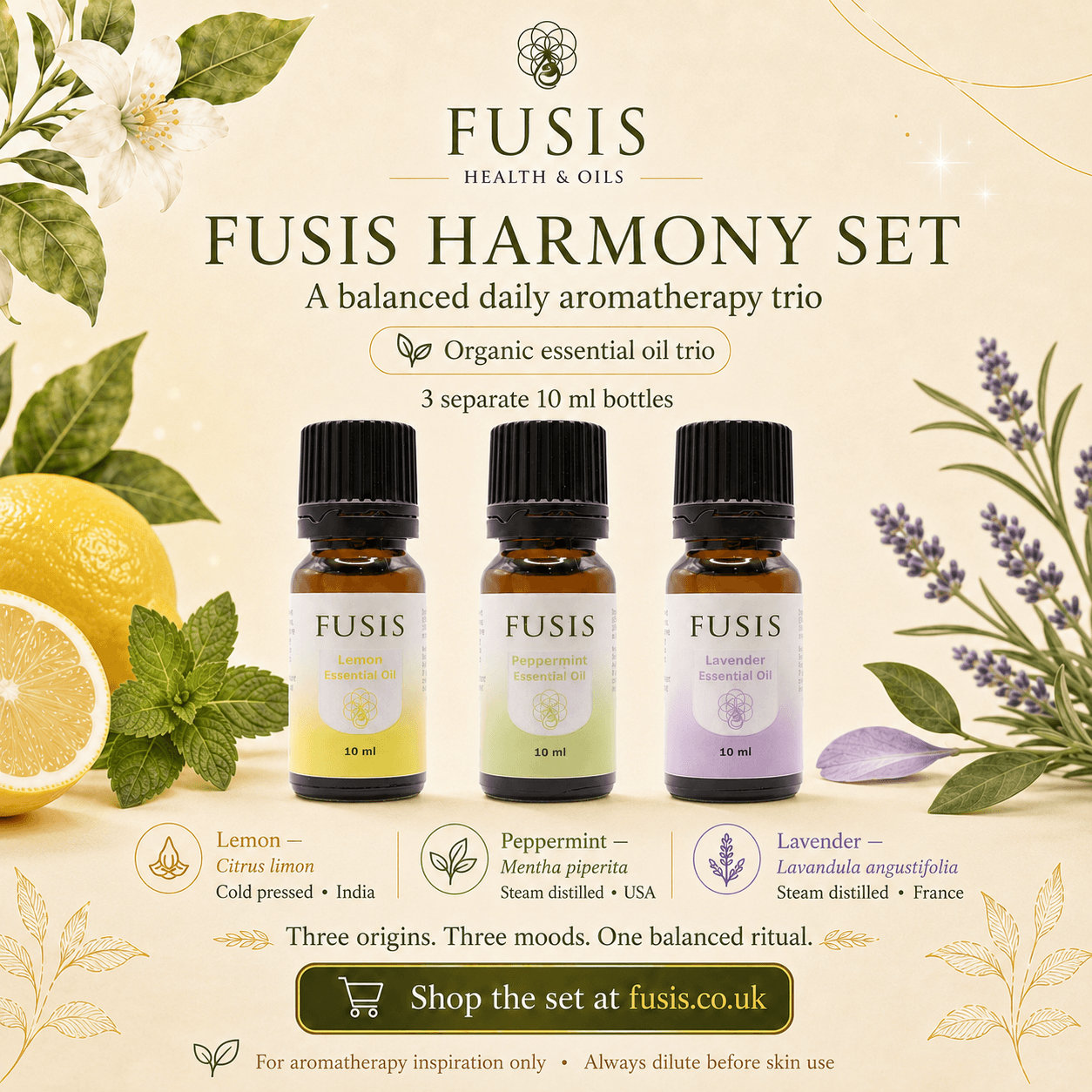 Fusis harmony set essential oils